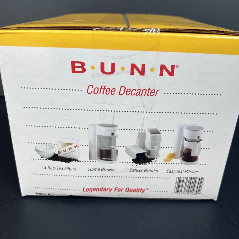 BUNN NCD Coffee Maker 10 Cup White Replacement Glass Carafe Decanter Pot NEW